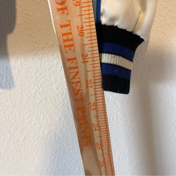 Vintage Coach Reversible Varsity Jacket M/L Blue Satin Bomber Floral Snap *Flaw - Picture 9 of 16